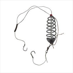 Montura cu momitor pentru pescuit, 20 grame, 2 carlige marime 4, culoare argintiu Montura cu momitor pentru pescuit, 20 grame, 2 carlige marime 4, culoare argintiu